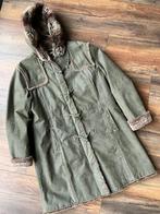 Leren Winterjas 46 Maxielle Faux bontvoering Olijfgroen, Kleding | Dames, Maat 46/48 (XL) of groter, Ophalen of Verzenden, Zo goed als nieuw