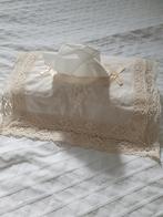 Tissuebox hoes met kant crèmekleurig, Ophalen of Verzenden, Nieuw, Beige, Overige typen
