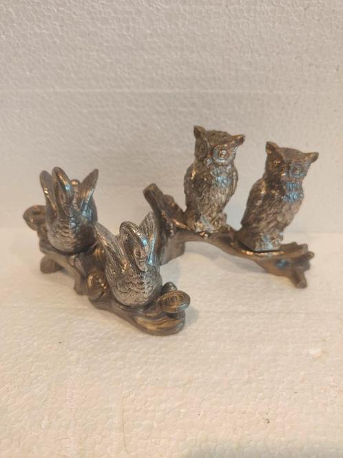 twee peper en zoutstellen verzilverd handgemaakt, Antiek en Kunst, Curiosa en Brocante, Verzenden