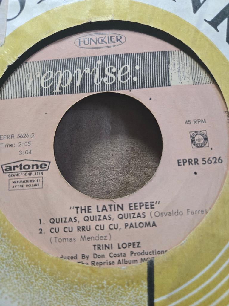 Trini Lopez - The Latin epee, Cd's en Dvd's, Vinyl Singles, Latin en Salsa, Gebruikt, 7 inch, Ophalen of Verzenden