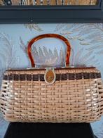 Vintage handtas , lucite handgreep., Verzenden, Handtas