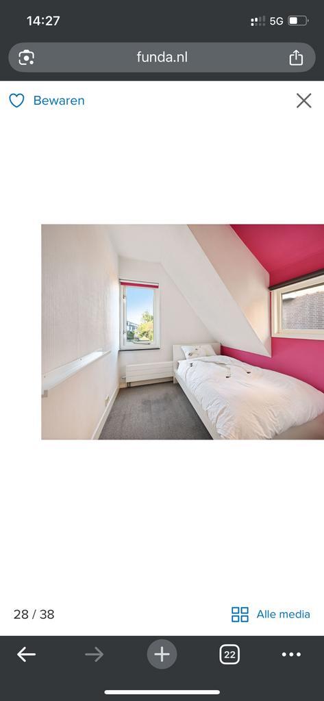 Ikea malm bed 1 persoons wit, Huis en Inrichting, Slaapkamer | Bedden, Zo goed als nieuw, Eenpersoons, 90 cm, 200 cm, Hout, Wit