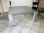 Vierkante eettafel van glas van Rolf Benz - MOET SNEL WEG!, Ophalen, Gebruikt, 150 tot 200 cm, Vierkant