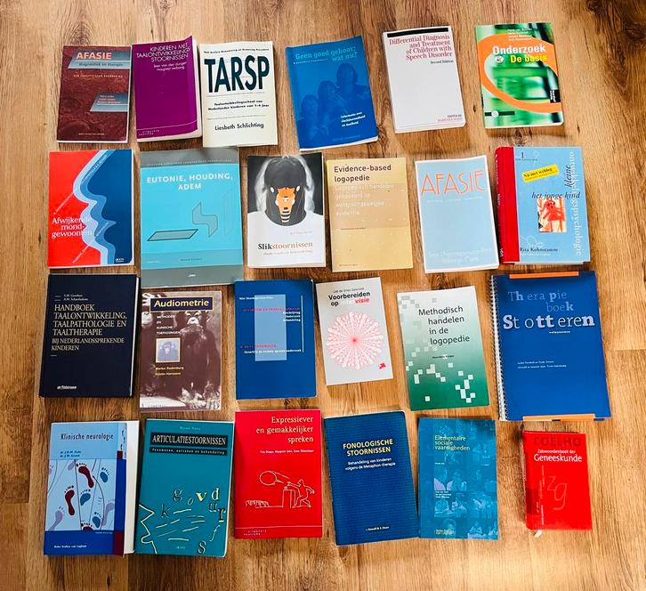 24x boeken logopedie articulatie afasie taal tarsp fonologie, Boeken, Studieboeken en Cursussen, Ophalen