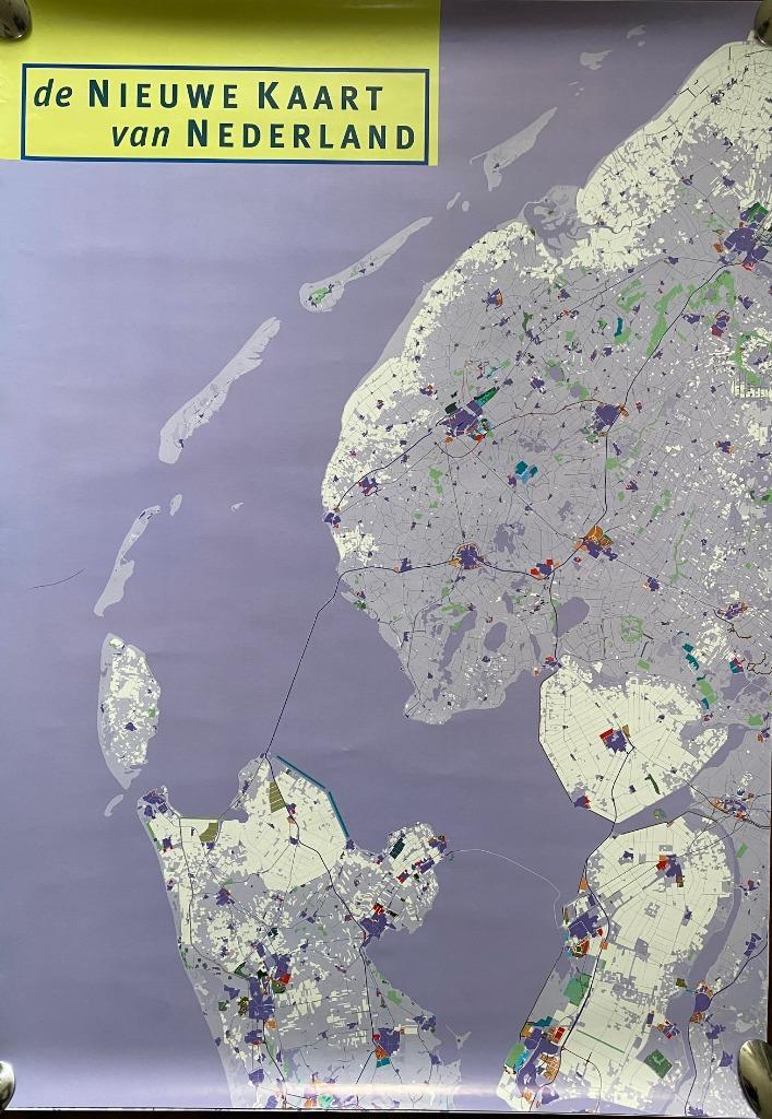 Kaart van Nederland - NIROV 1997, Boeken, Atlassen en Landkaarten, Zo goed als nieuw, Landkaart, Nederland, 1800 tot 2000, Ophalen of Verzenden