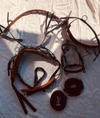 Mini Shetlandertuig zwart met bruin cognac onderlegd Nieuw!!, Dieren en Toebehoren, Paarden en Pony's | Hoofdstellen en Tuigage