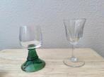 Twee vintage borrelglazen, Verzenden, Zo goed als nieuw, Borrel- of Shotglas