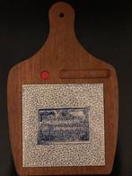 Houten kaasplank met Delfts Blauw tegeltje, Gebruikt, Onbekend, Ophalen of Verzenden, Onbekend