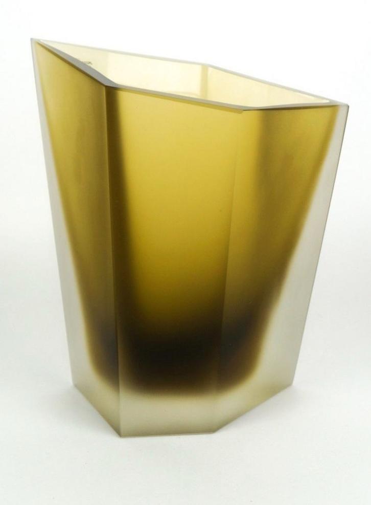 Vaas Murano wave glass gefacetteerd, Huis en Inrichting, Woonaccessoires | Vazen, Zo goed als nieuw, Overige kleuren, Minder dan 50 cm
