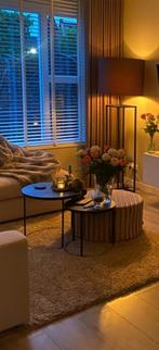 Salontafels met poef van claudi 70 cm, Huis en Inrichting, Tafels | Salontafels, Ophalen of Verzenden, Rond, 50 tot 100 cm, Minder dan 50 cm