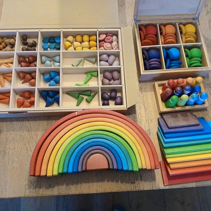 Hele mooi Grimm en Grapat set, Kinderen en Baby's, Speelgoed | Houten speelgoed, Zo goed als nieuw, Overige typen, Ophalen of Verzenden