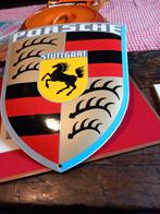 Super mooi groot emaile  bord 30x24cm Porsche  embleem, Verzamelen, Ophalen of Verzenden, Zo goed als nieuw, Reclamebord