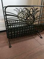 vintage groen metalen krantenbak lectuurbak ananasmotief, Huis en Inrichting, Woonaccessoires | Krantenbakken en Lectuurbakken