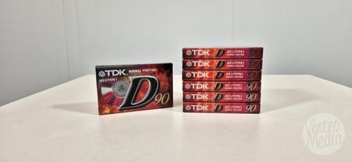 TDK D90 Cassettebandje | Tape | 90 Minuten | Nieuw in Folie, Cd's en Dvd's, Cassettebandjes, Nieuw in verpakking, Onbespeeld, 2 t/m 25 bandjes