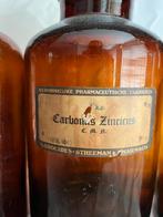 4 Vintage apothekers flessen en potten hoogte 35 tot 21 cm, Ophalen of Verzenden