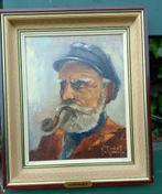 HENRI ROWET IJslandse visser origineel geschilderd schildery, Minder dan 50 cm, Oorspronkelijke maker, Ophalen of Verzenden, Zo goed als nieuw