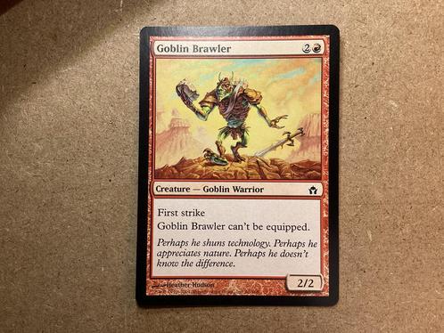 1x Goblin Brawler [066/165] (Near Mint), Hobby en Vrije tijd, Verzamelkaartspellen | Magic the Gathering, Zo goed als nieuw, Losse kaart