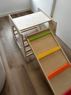 Houten montessori klimkubus + glijbaan, Kinderen en Baby's, Speelgoed | Houten speelgoed, Ophalen, Zo goed als nieuw
