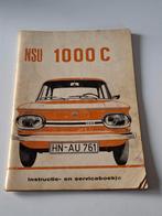 Instructieboekje NSU 1000 C boekje, Ophalen of Verzenden