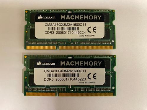 Corsair Mac Memory DDR3L 2 x 8GB 16 GB 1600 MHz, Computers en Software, RAM geheugen, Zo goed als nieuw, Laptop, 16 GB, DDR3, Ophalen of Verzenden