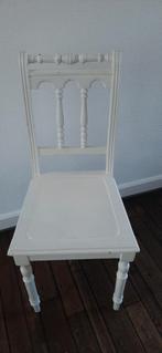 Stoel wit geschilderd, Gebruikt, Wit, Ophalen of Verzenden, Eén