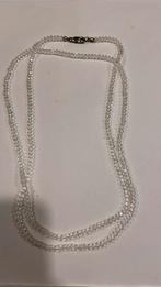 Ketting kristal met zilveren karabijn slot 925, Sieraden, Tassen en Uiterlijk, Antieke sieraden, Ophalen of Verzenden, Zilver
