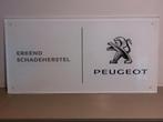 Origineel Peugeot Erkend Schadeherstel Reclamebord Plexiglas, Ophalen of Verzenden, Gebruikt, Reclamebord