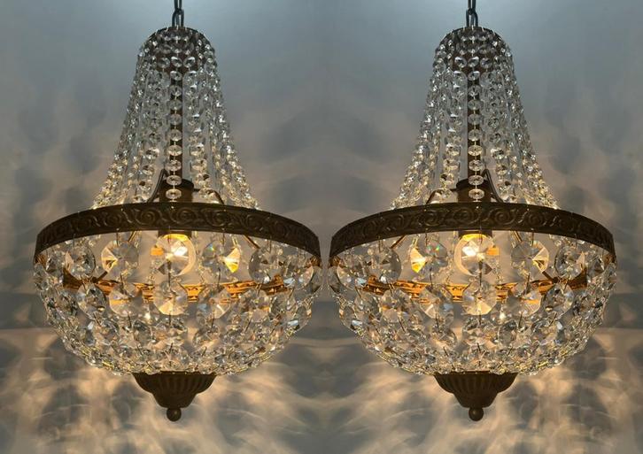 10 stuks zakkroonluchter kroonluchter hanglamp vintage stijl, Huis en Inrichting, Lampen | Kroonluchters, Ophalen of Verzenden