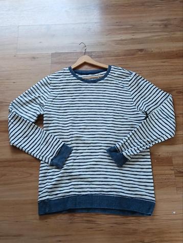 Blue Ridge XL sweater katoen nieuw blauw wit strepen beschikbaar voor biedingen
