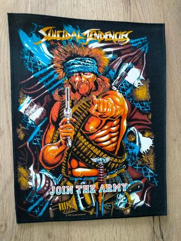 Suicidal Tendencies join the Army 1989 vintage backpatch  beschikbaar voor biedingen