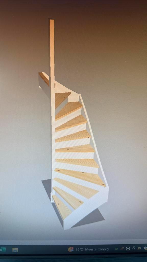 Halfslag trap 2580 hoog dicht, Doe-het-zelf en Verbouw, Ladders en Trappen, Zo goed als nieuw, 2 tot 4 meter, Ophalen of Verzenden