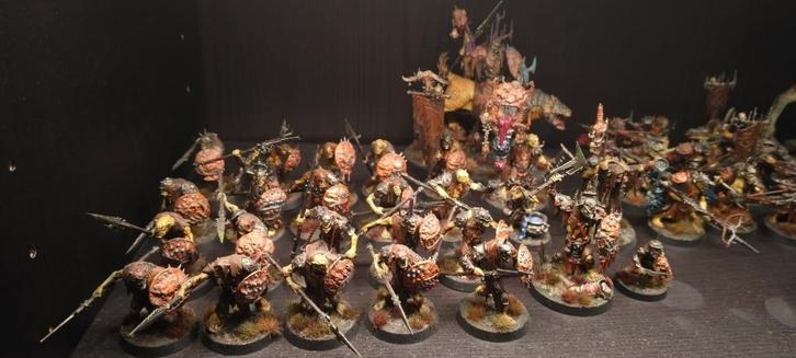 Warhammer - Kruleboyz army, Hobby en Vrije tijd, Wargaming, Gebruikt, Warhammer, Figuurtje(s), Geverfd, Ophalen of Verzenden