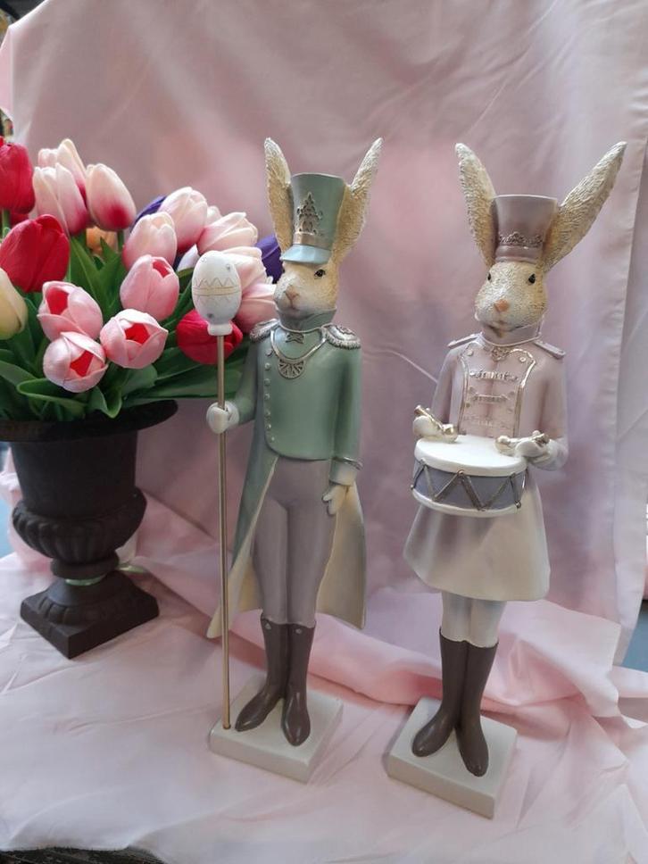 Mooie set nieuwe beelden  clayre en eef 40.00 p.s, Verzamelen, Beelden en Beeldjes, Zo goed als nieuw, Dier, Ophalen of Verzenden