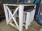 Bartafel met 4 krukken - Opknapper, Ophalen, Gebruikt, 90 cm of meer, 4 krukken