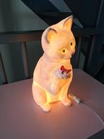 Heico Figuurlamp Poes met Vlinder, Ophalen, Kunststof, Zo goed als nieuw, Figuratief