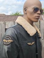 PME Legend Hudson Bomber buffel leren jas (XXL) nieuwstaat, Zwart, Overige maten, Ophalen of Verzenden, Zo goed als nieuw