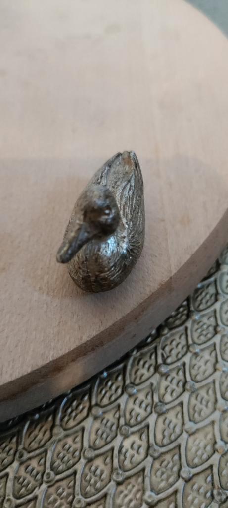 Zilveren Eendje - Decoratief Beeldje, Antiek en Kunst, Kunst | Beelden en Houtsnijwerken, Ophalen of Verzenden