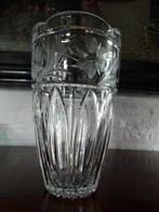 Kristallen vaas met Franse lelie motief, Ophalen of Verzenden