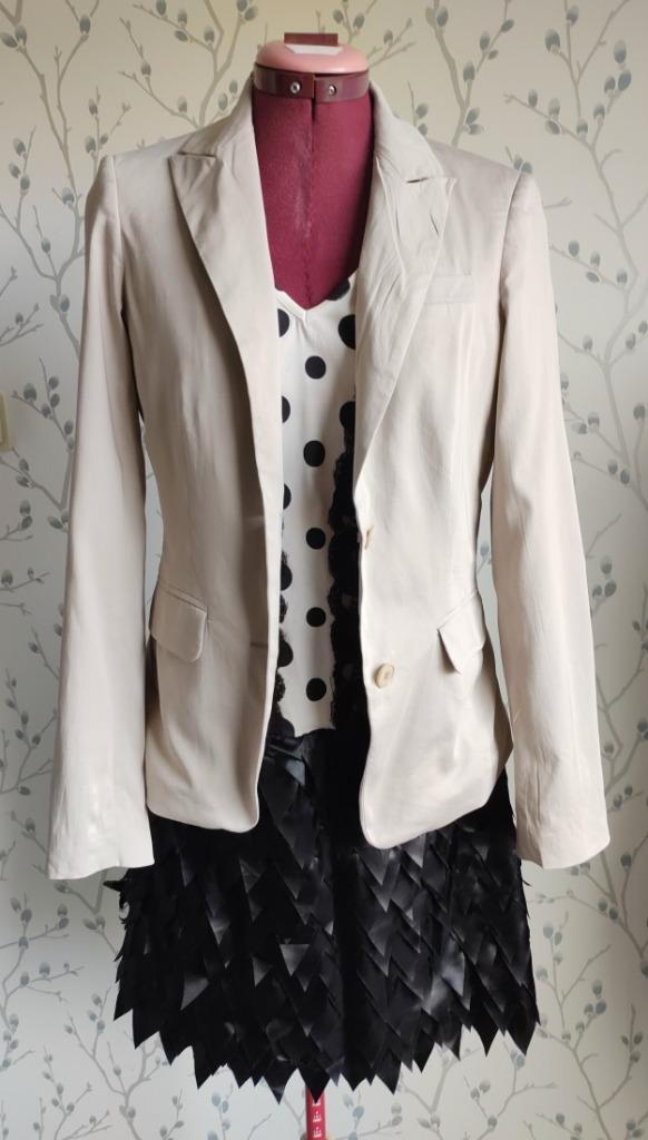 DRYKORN For Beautiful People Beige Colbertjasje maat 2=S, Kleding | Dames, Jasjes, Kostuums en Pakken, Gedragen, Jasje, Maat 36 (S)