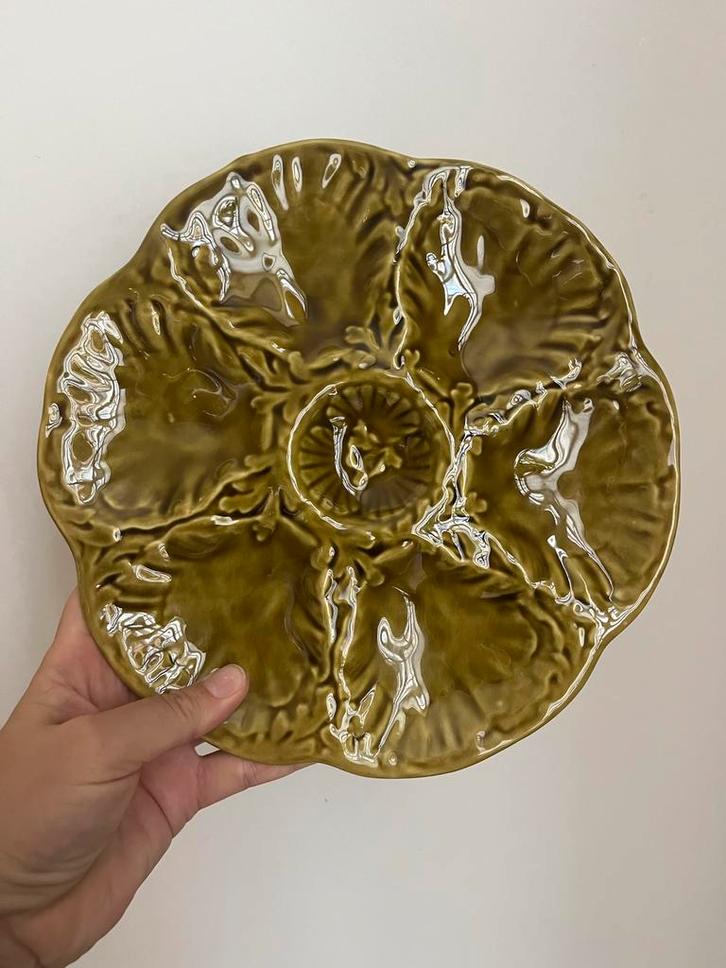 Gien Oesterborden uit Frankrijk, Antiek en Kunst, Antiek | Servies compleet, Ophalen of Verzenden