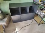 Lage metalen kast zwart L100/B40/H75cm, Antiek en Kunst, Ophalen