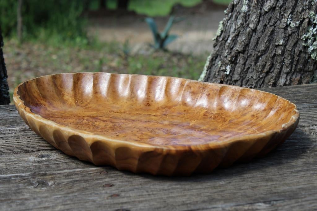 Brocante - Heerlijke houten schaal!, Gebruikt, Schaal, Ophalen of Verzenden, Overige vormen