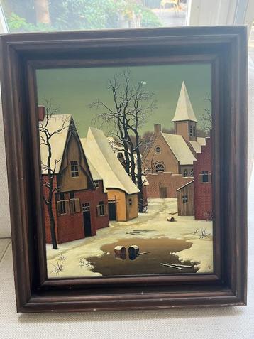 Olieverf , Schilderij Winterlandschap D. Volostnykh 1996 beschikbaar voor biedingen