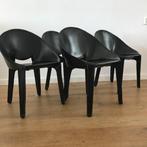 4 Cassina Lira e Liuto Mario Bellini stoelen stoel leer vint, Huis en Inrichting, Stoelen, Ophalen, Zwart, Leer, Nvt