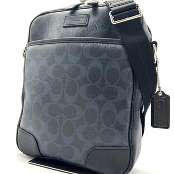 Coach flight bag crossbody shoulder, navy blue men's beschikbaar voor biedingen