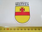 sticker Duitsland Kreisstadt MEPPEN  wapen, Ophalen, Zo goed als nieuw