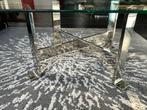 Salontafel - Dada Industrial Design - Glas & Staal, Huis en Inrichting, Ophalen, Gebruikt, Vierkant, Glas