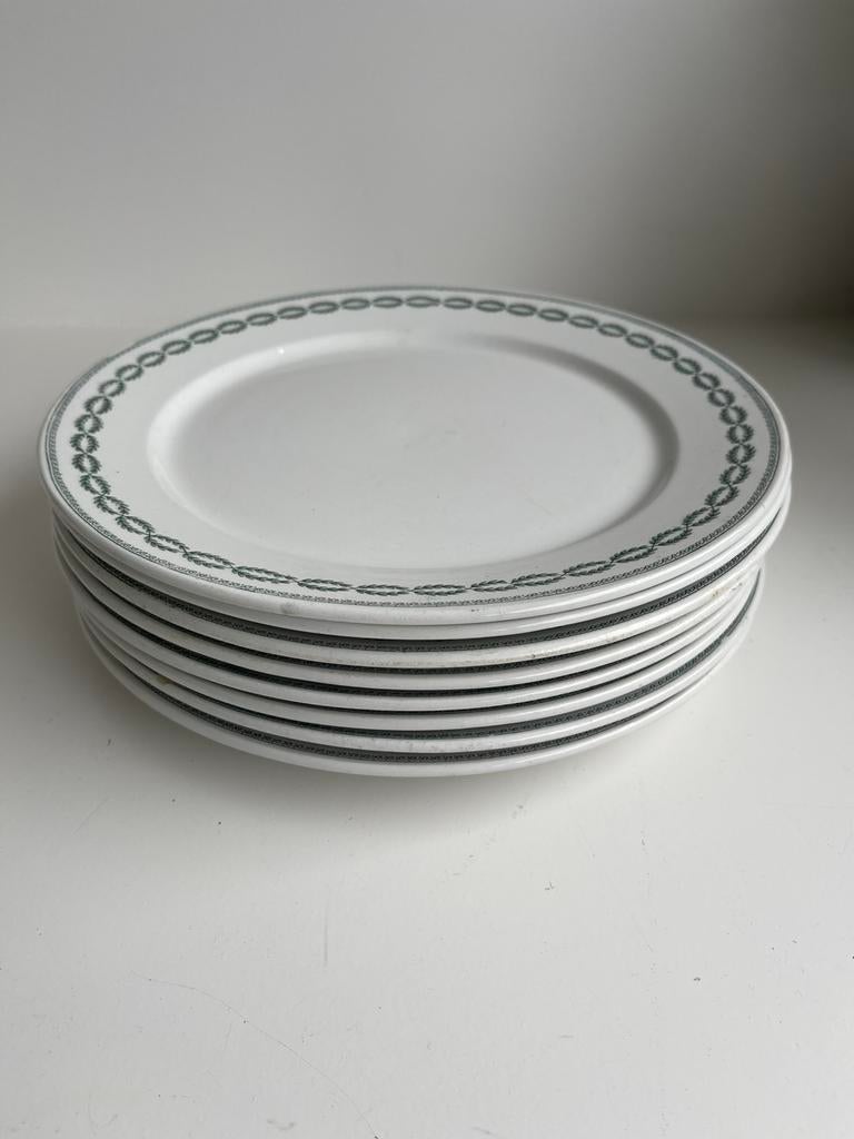 Sarreguemines Nobilis borden diner set van 8 antiek, Huis en Inrichting, Gebruikt, Ophalen of Verzenden, Bord(en), Overige stijlen