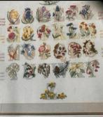 BORDUURPAKKET THEA GOUVERNEUR BLOEMEN ALFABET LETTERLAP, Verzenden, Nieuw, Handborduren, Borduurpakket