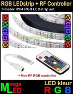 RGB LEDstrip - 60L/m - IP65 - SET 3m + RF controller, Ophalen of Verzenden, Nieuw, RGB LEDstripset